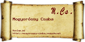 Mogyoróssy Csaba névjegykártya